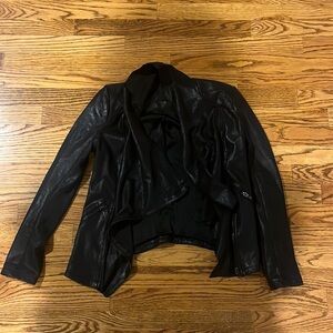 Blank NYC Woman’s Black Faux Leather Jacket Size S